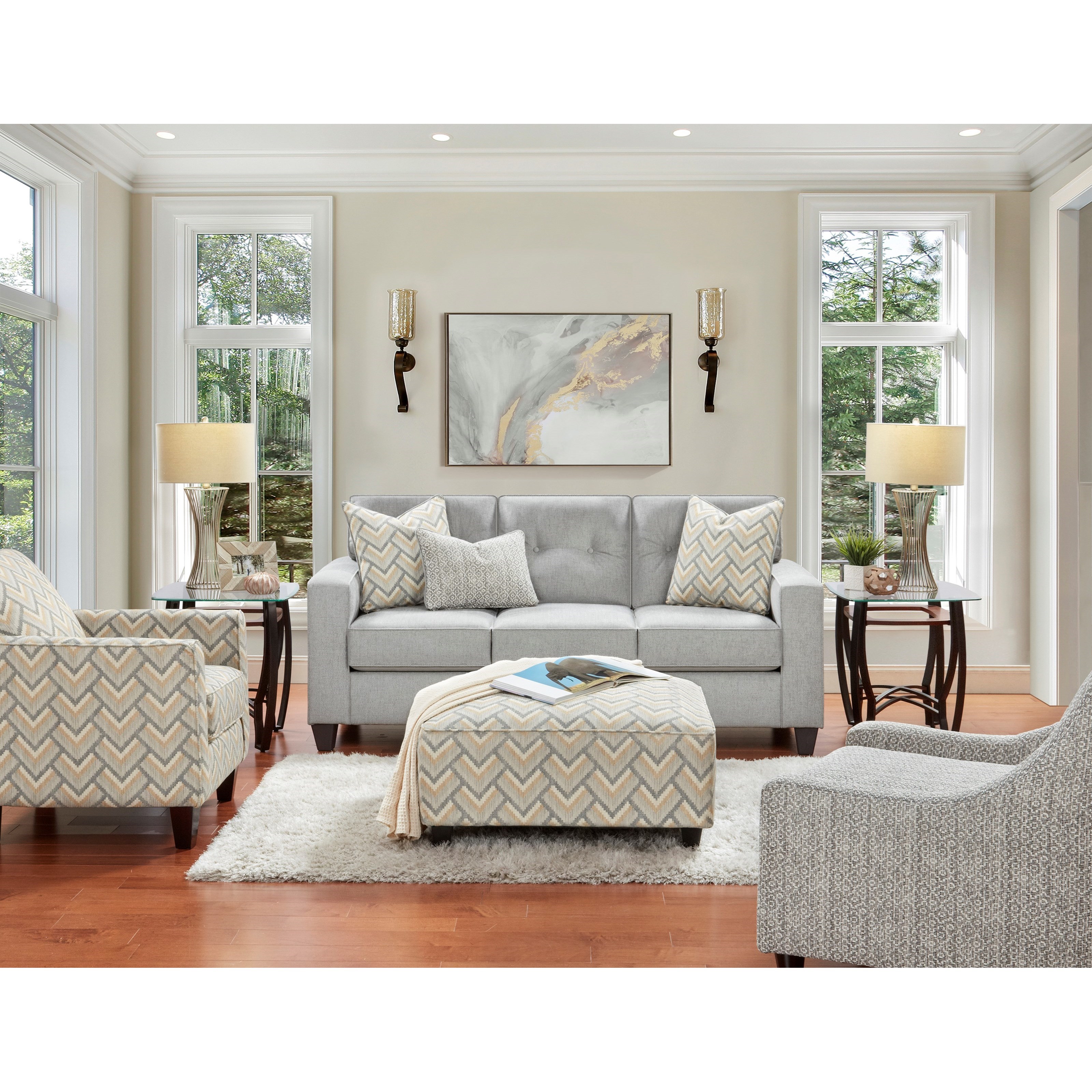 Fusion Furniture 109 109Beach House Titanium Contemporary Square
